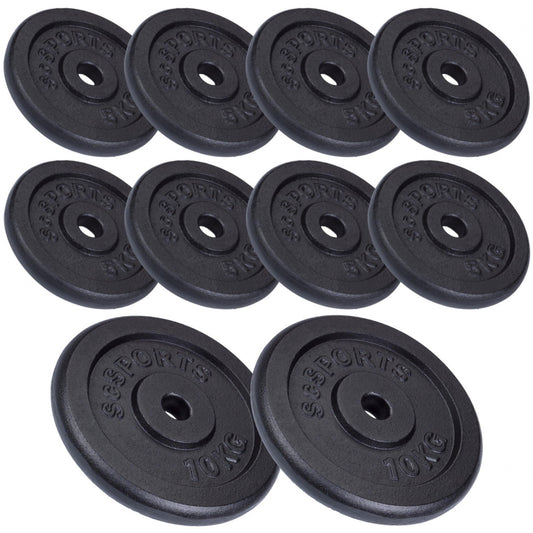 ScSPORTS Halterschijven set 60 kg Gietijzer – 30 mm