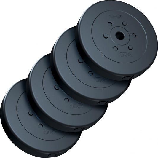 ScSPORTS Halterschijven set 30 kg – 4 x 7,5 kg Kunststof – 30 mm