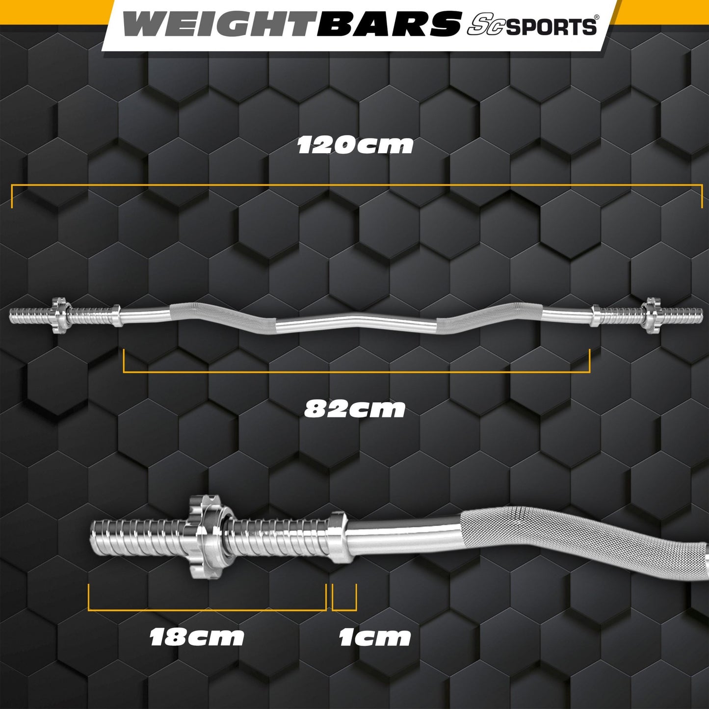 ScSPORTS EZ-Curlset 66 kg Kunststof - 30 mm