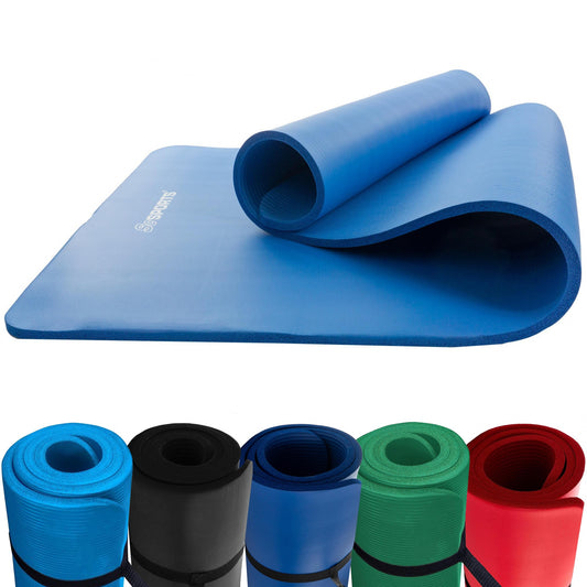 ScSports - Fitnessmat - 190 cm x 80 cm x 1,5 cm - Blauw