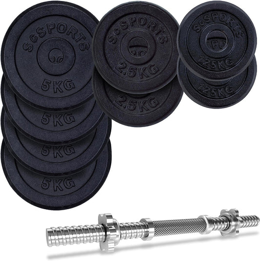 ScSPORTS Dumbell 30 kg Gietijzer - 30 mm