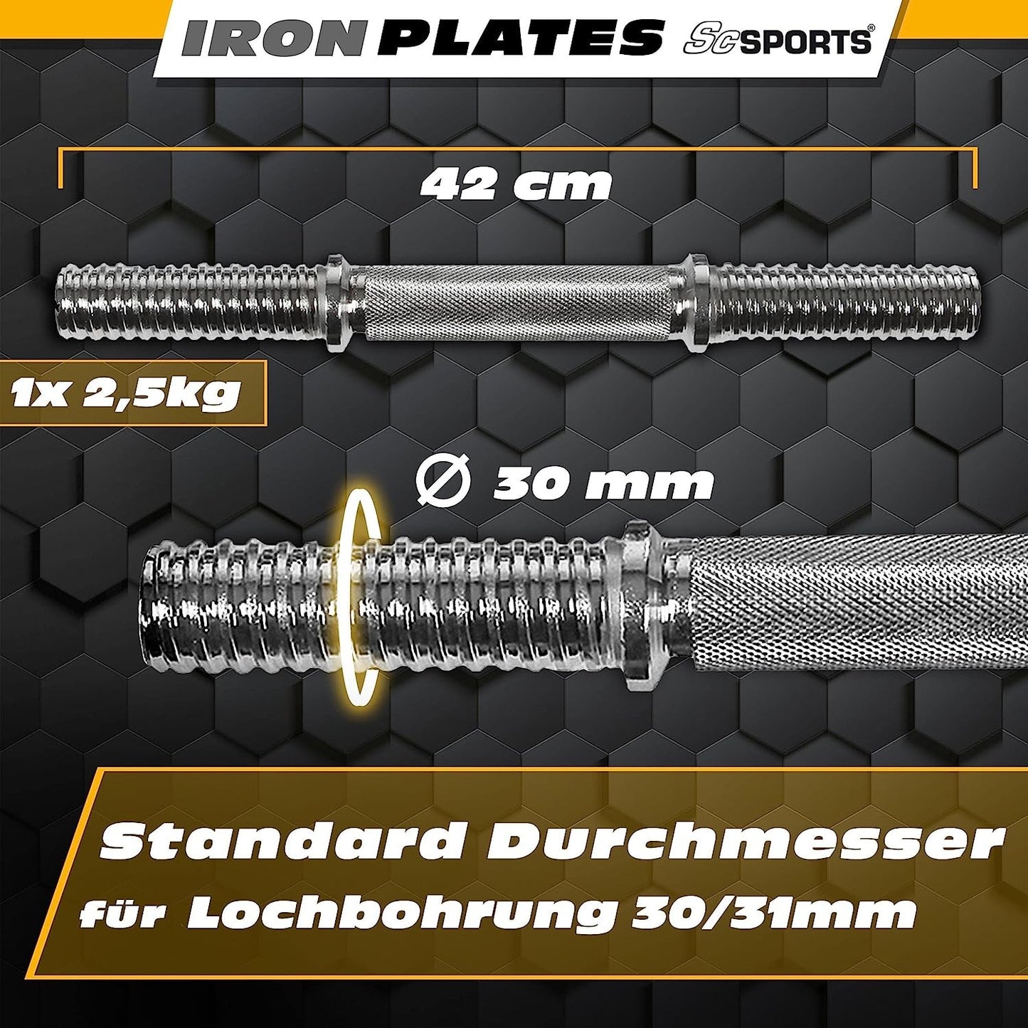 ScSPORTS Dumbell 30 kg Gietijzer - 30 mm