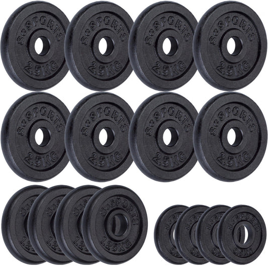 ScSPORTS Halterschijven set 27,5 kg Gietijzer – 30 mm