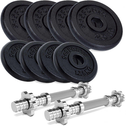 ScSPORTS Dumbellset 20 kg Gietijzer