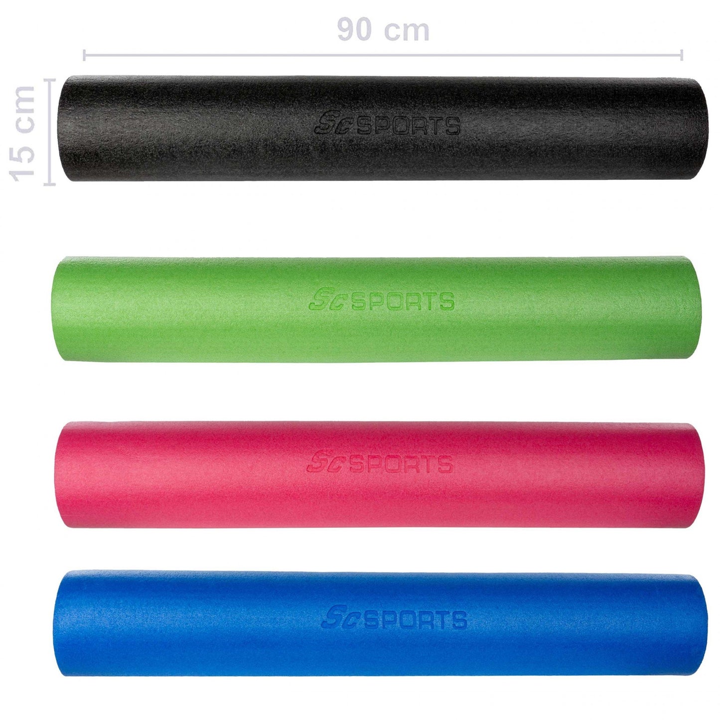 ScSPORTS Foam roller 90 x 15 cm Zwart