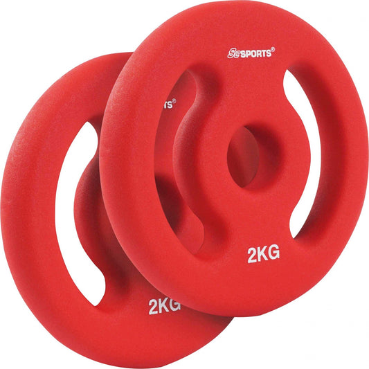 ScSPORTS Halterschijven set 4 kg - 2 x 2 kg Vinyl - 30 mm