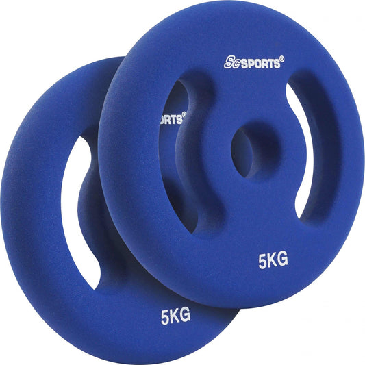 ScSPORTS Halterschijven set 10 kg - 2 x 5 kg Vinyl - 30 mm