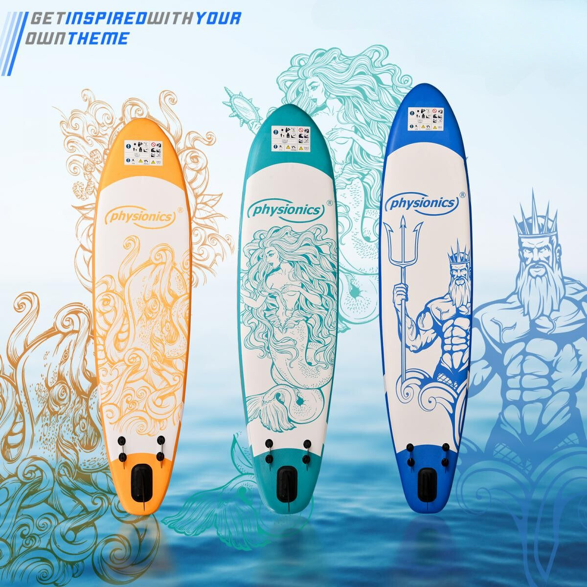 Physionics Sup Board 320cm Complete Set Watersport