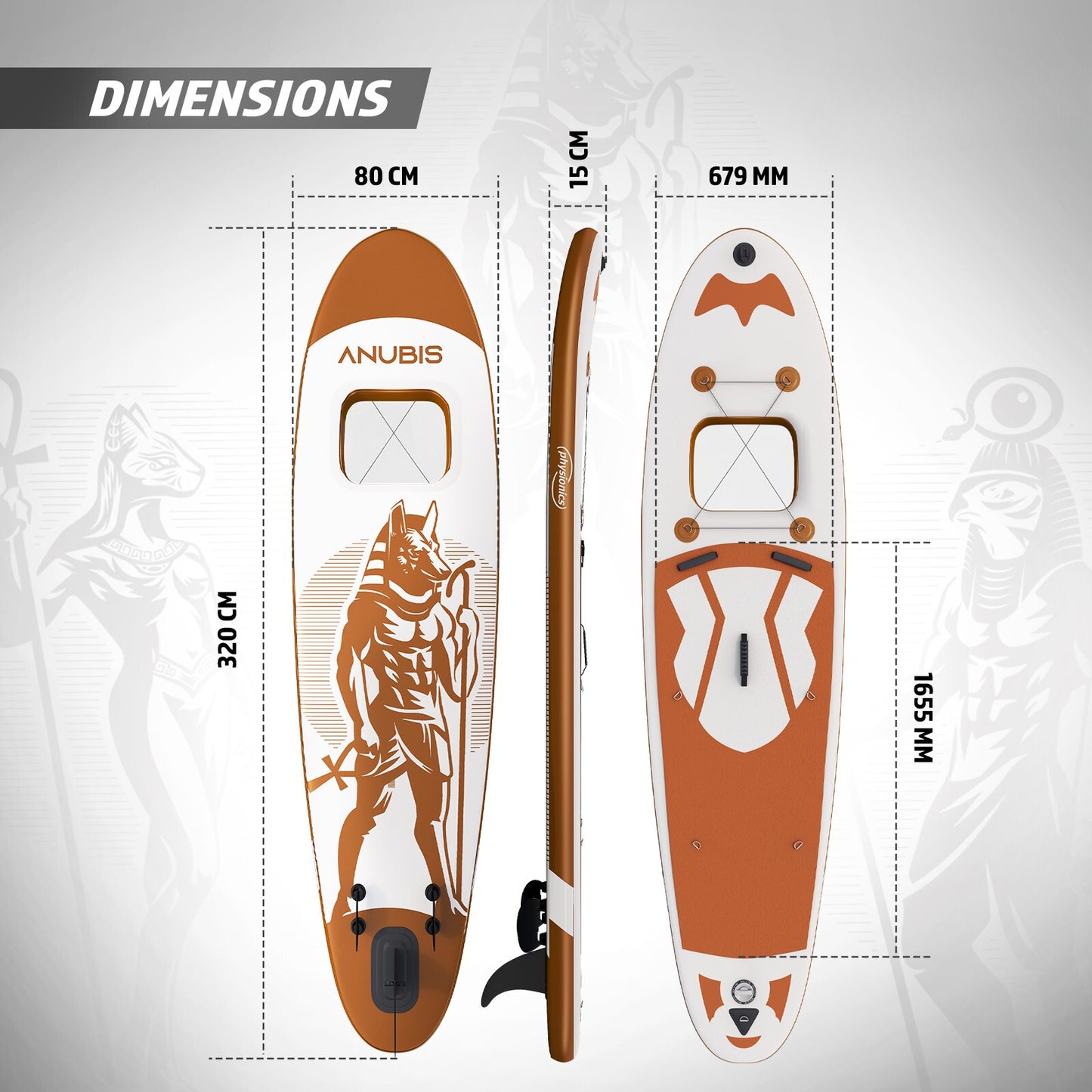 Physionics Sup Board 320cm Complete Set Watersport