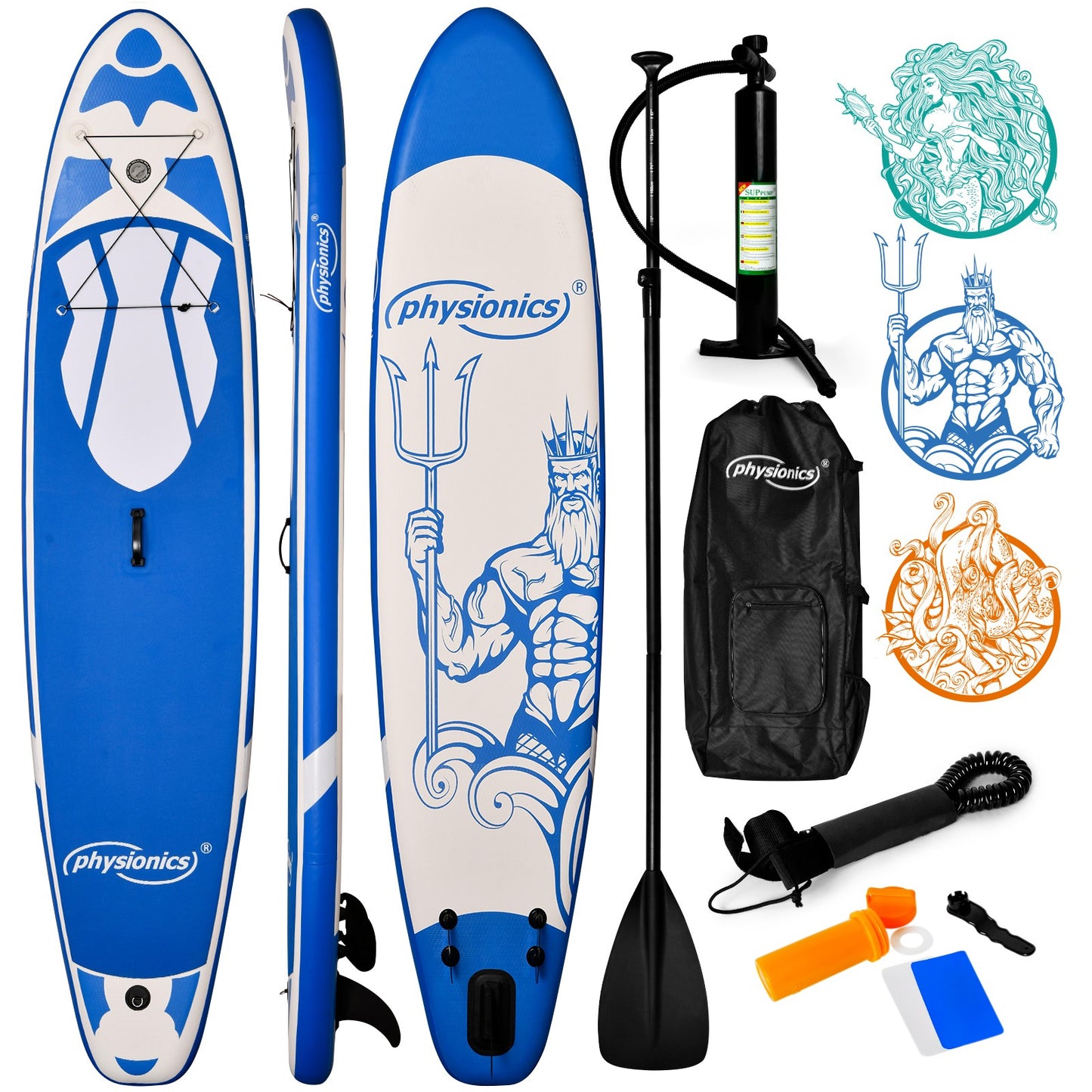 Physionics Sup Board 366cm Complete Set Watersport