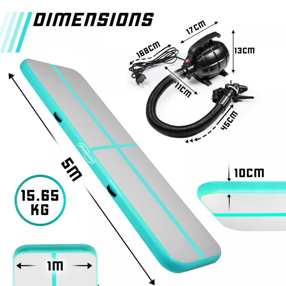 Physionics Airtrack 4 meter