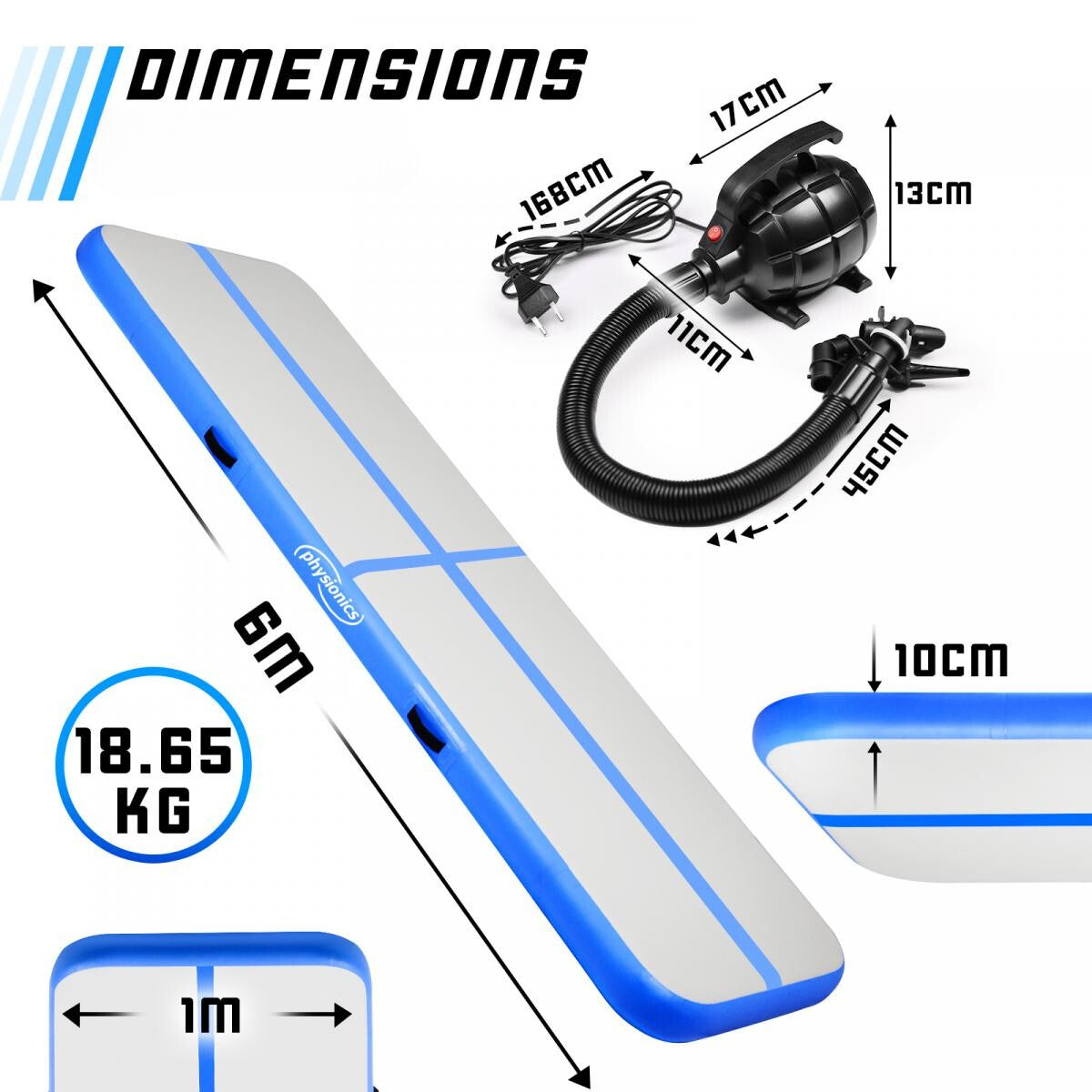 Physionics Airtrack 6 meter